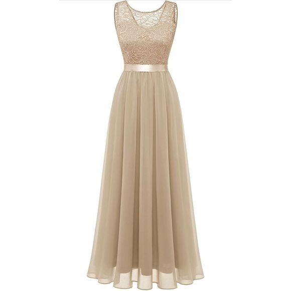 NEW Lace Bridesmaid Dress Sleeveless Maxi 3X - Picture 1 of 5